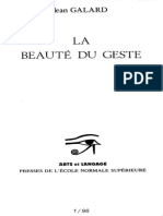 Galard, Jean - La beauté du geste _ Pour une esthétique des conduites-Editions Rue d’ULM (1984)