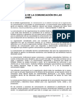 Comunicacion Aplicada de Las Organizaciones Lectura 3 - Importancia de La Comunicación en Las Organizaciones