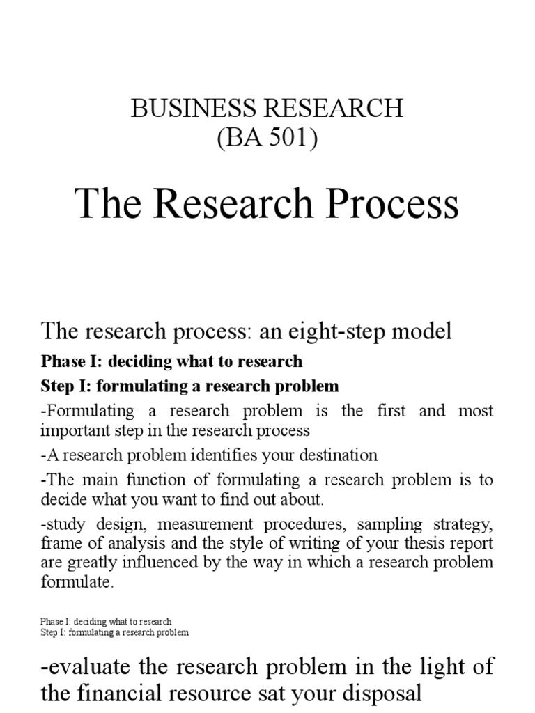 Business Research Process Overview | PDF | Sampling (Statistics ...