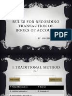 Rules For Recording Transaction of Books of Account: by Shruthi.S