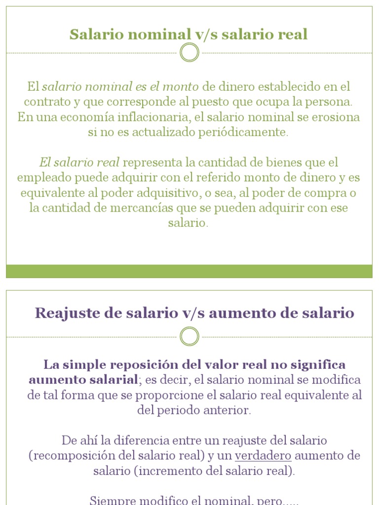 Salario Nominal y Salario Real | PDF