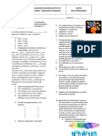 EVALUACION ACUMULATIVA 5º Español Segundo Periodo