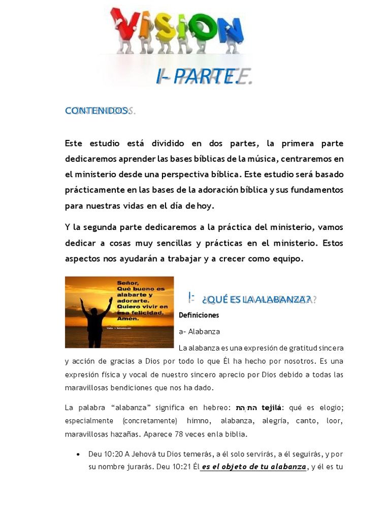 Que Es Alabanza | PDF | Comportamiento religioso y experiencia | Textos  Religiosos