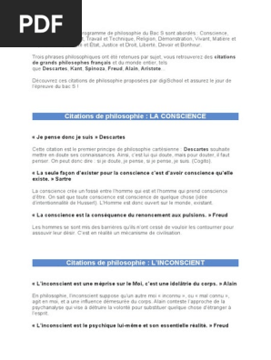 Citations De Philosophie La Conscience De Grands Philosophes Francais Et Du Monde Entier Tels Conscience Verite