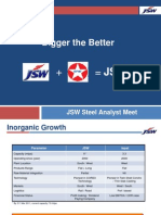 JSW and Ispat -Bigger the Better Analyst Presentation