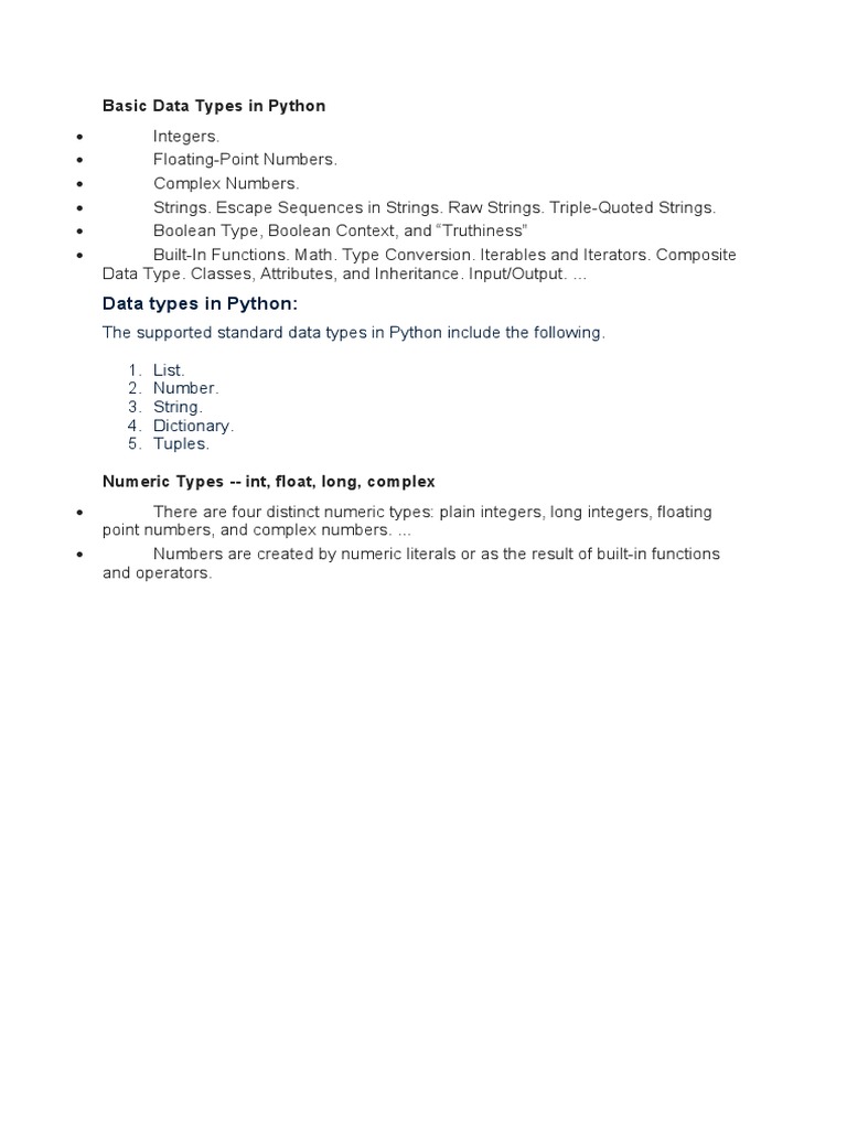 Data - Types - Python | PDF