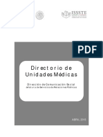 Directorio de Unidades Medicas ISSSTE