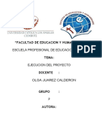 Informe de La Ejecucion Del Proyecto Socioeducativo
