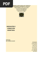 Indexación o Corrección Monetaria