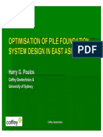 Optimisation of Pile Foundation System Design in East Asia