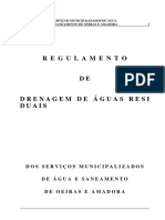 Regulamento de Drenagem de Águas Residuais Oeiras