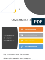 CSM Lecture 2: Dimensions of Service Management
