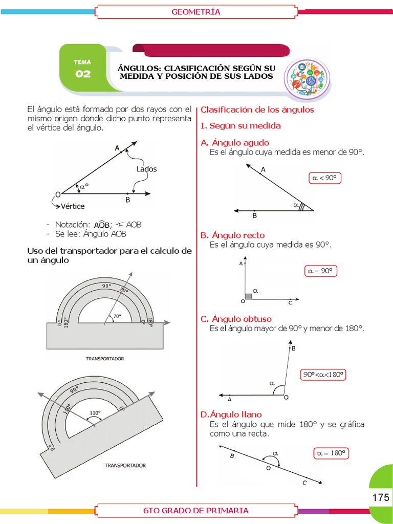 Actividades sobre ángulos de 175 grados | PDF | Perpendicular ...