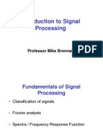 Introduction To Signal Processing: Professor Mike Brennan