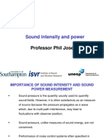 Sound Intensity and Power: Professor Phil Joseph