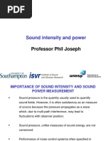 Sound Intensity and Power: Professor Phil Joseph