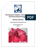 The Japanese Empire: Colonial Lives and Postcolonial Struggles Kirsten Ziomek