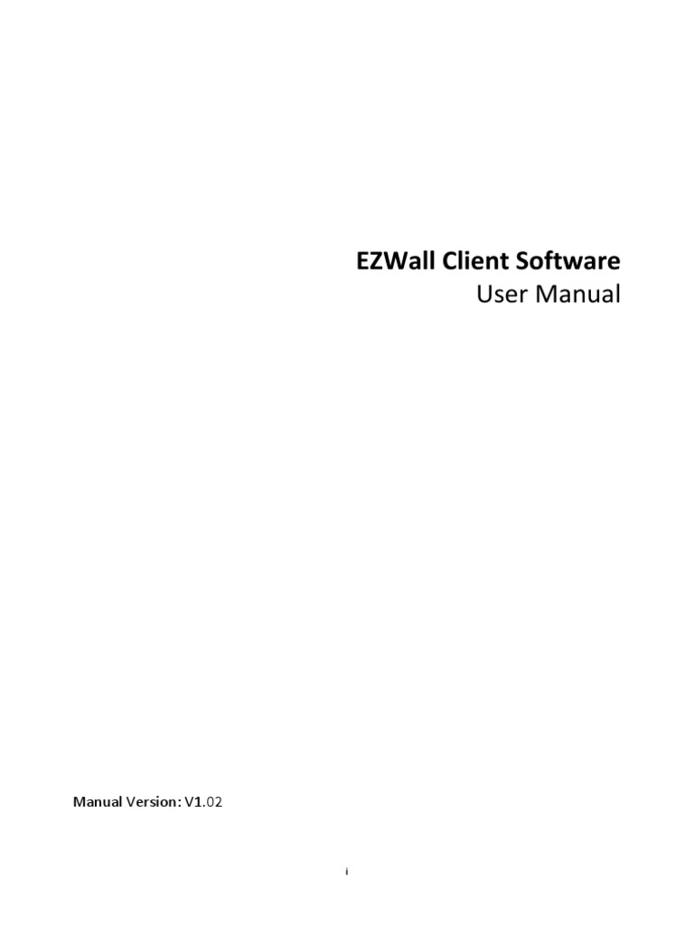 EZWall Video Wall Client Software User ManualV1.02 PDF Login