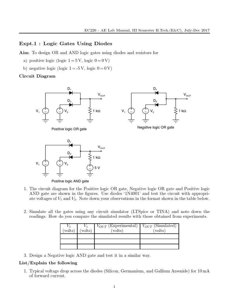 Analog Electronics Lab Manual PDF Rectifier Power Supply