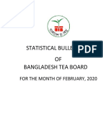 Statistical Bulletin OF Bangladesh Tea Board: For The Month of February, 2020