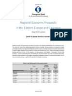 Regional Economic Prospects in The Eastern Europe and Caucasus