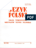 Jezyk Polski - Sprawozdanie Z Konferencji