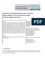 Comparison of Developed Numerical Macro and Micro Masonry Models For Static and Dynamic Analysis of Masonry-Infilled Steel Frames
