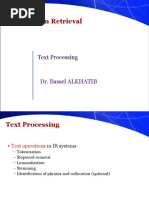 Information Retrieval: Text Processing