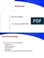 Information Retrieval: Text Processing