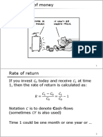 If You Invest Today and Receive at Time 1, Then The Rate of Return Is Calculated As