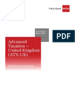 Advanced Taxation - United Kingdom (ATX-UK) : Syllabus and Study Guide