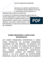 Proceso de Planeación Financiera