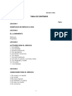 Tabla de Contenido: Página Leccion 1 Significado de Servicio A Dios Leccion 2 El Llamamiento