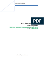 Acta de Constitución Del Proyecto