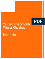 Temario Del Curso Instalador de Fibra Óptica FTTH PDF