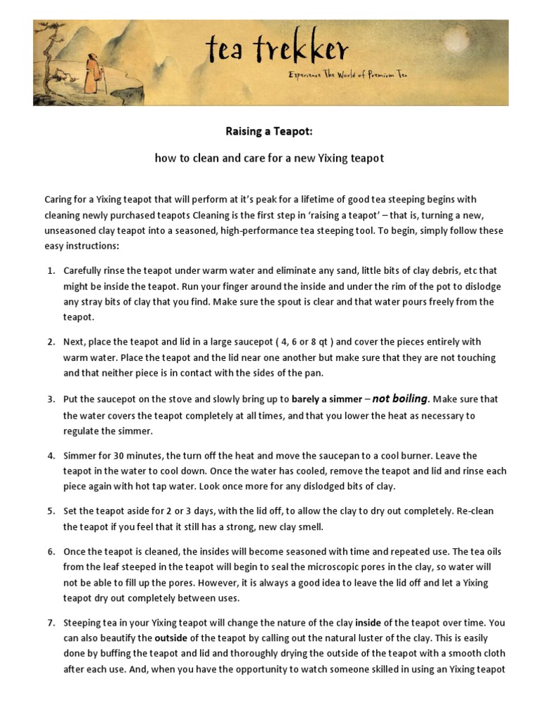 How To Clean Yixing Teapot PDF Tea Caffeinated Drinks