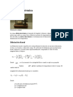 Dilatación Térmica