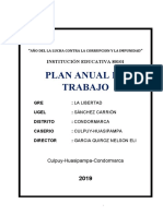 Plan Anual de La I.E 80101