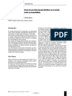 Intervención dietética mejora estado nutricional paciente hemodiálisis