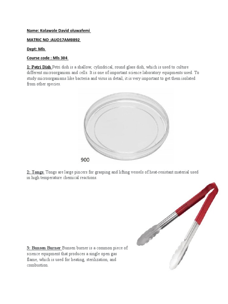 Essential Microbiology Lab Equipment | PDF | Laboratories | Laboratory ...