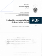 Evaluación Neuropsicológica de La Actividad Verbal