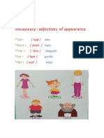Adjectives Appearance - 8 July - Primary