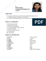 Marketing Graduate Joyce Canonizado Resume