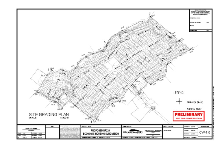 Preliminary Site Grading Plan for Subdivision | PDF | Business