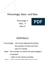 Percentage, Base and Rate For BUSINESS MATH POWERPOINT