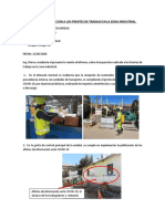Informe de Inspeccion A Los Frentes de Trabajo en La Zona Industrial.