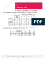 English General Paper Grade Threshold Table 8021