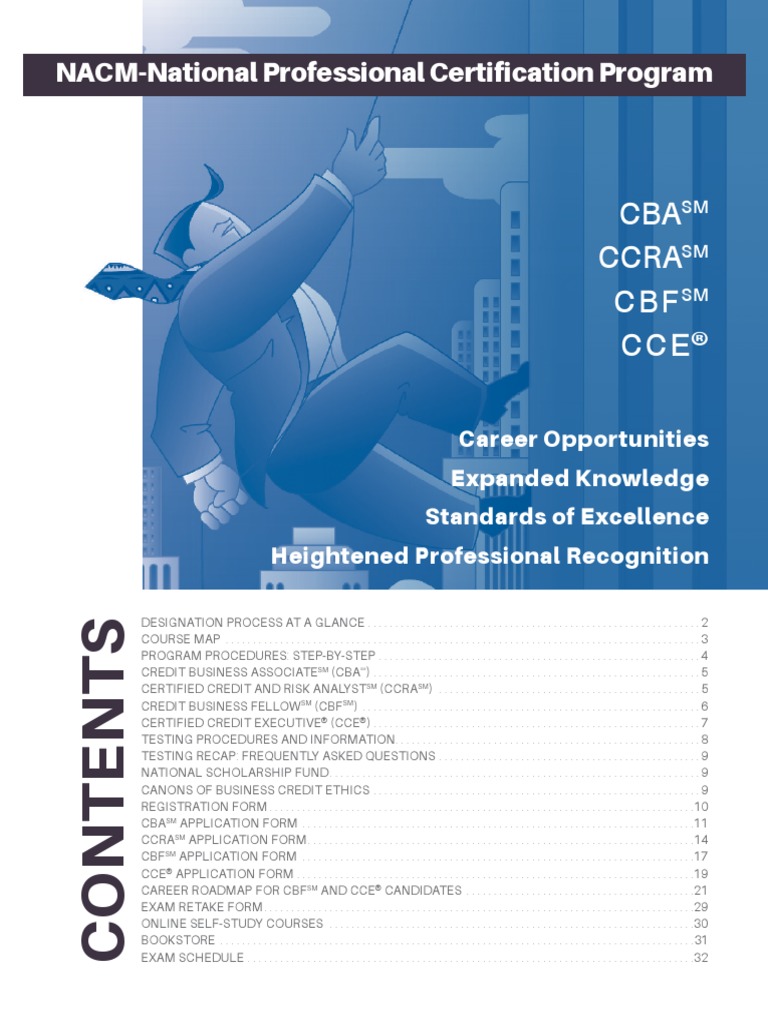 CBA Ccra CBF Cce® NACMNational Professional Certification Program