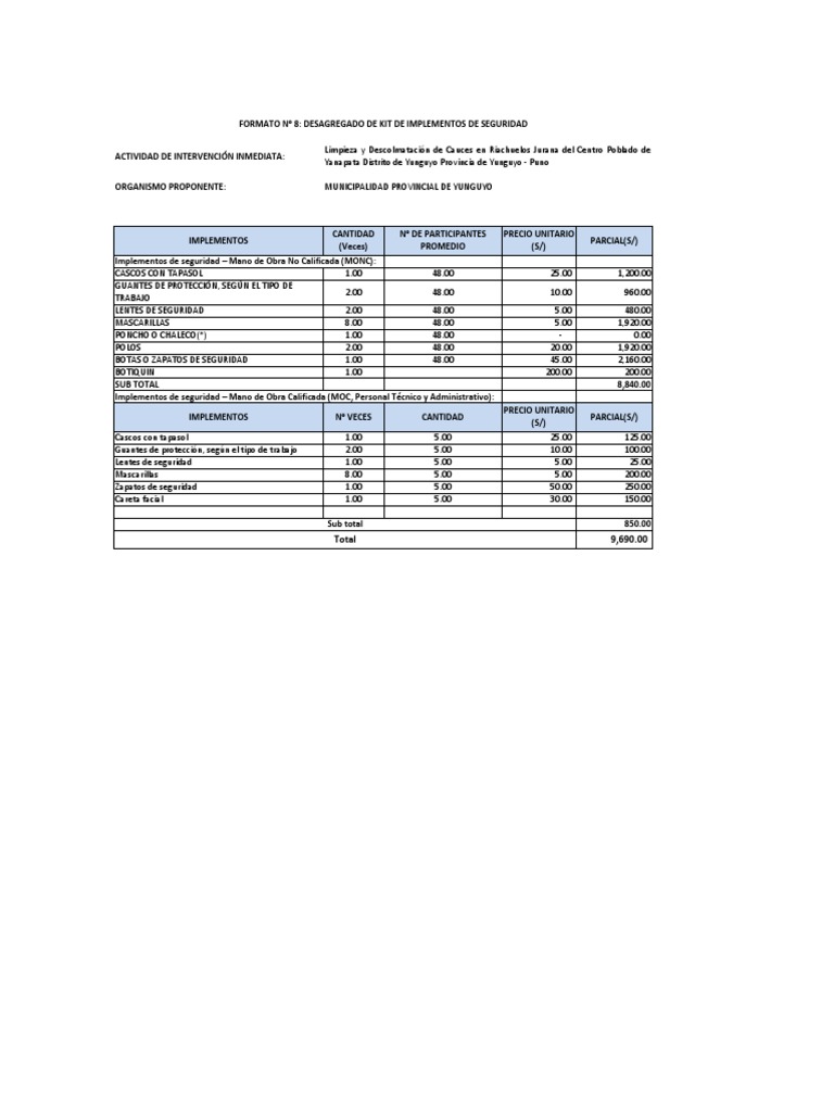 Formato 8 | PDF