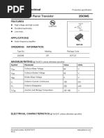 Silicon Epitaxial Planar Transistor 2SC945: Galaxy Electrical